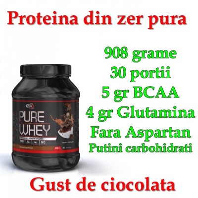 Pure Whey, Proteina pura din zer, 454 Grame