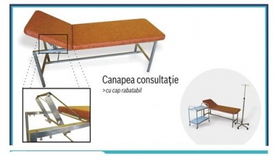 Canapea examinare/consultatii cadru din inox TotalMed (Romania)