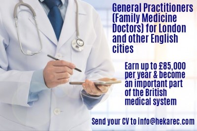 EU Family Doctors for General Practitioner posts in England