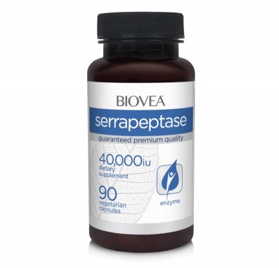 Serrapeptaza (Serrapeptase) 40,000 IU 90 Capsule, sinuzita, antibacterian