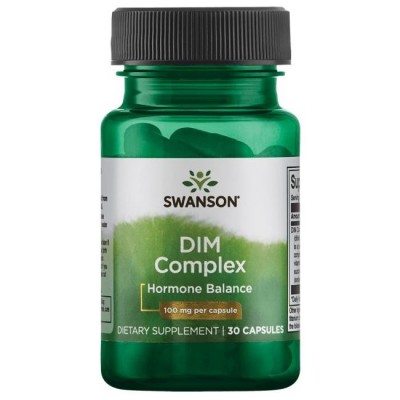 DIM Complex 100 mg 30 Capsule (Diindolylmethane) blocheaza estrogenul, aromataza, creste natural testosteronul