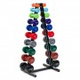 Set gantere 1,0 kg-10,0 kg, Vinil, Sport-Thieme cu stand