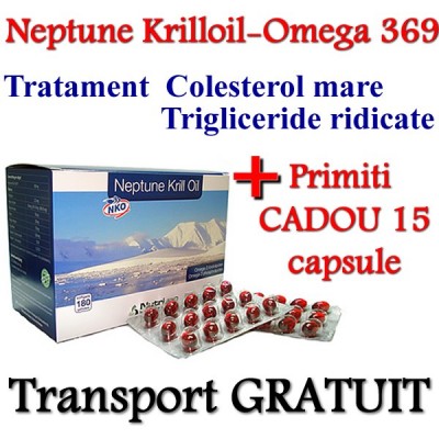 Krilloil Omega-369 (180 caps)+15 capsule CADOU, Transport GRATUIT