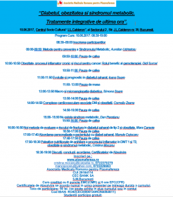 Cursul 4 de Medicina Integrativa - „Diabetul, obezitatea si sindromul metabolic. Tratamente integrative de ultima ora”