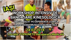 Workshop intensiv de bandajare kinesiologică 100% practic la Iași