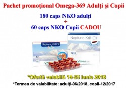 Pachet promotional Omega-369 Adulti si Copii, 180 caps+60 caps copii CADOU