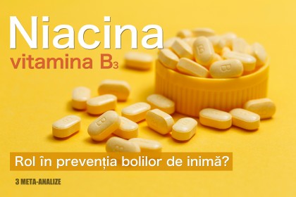 Niacina (vitamina B3) - rol în prevenția bolilor de inimă [meta-analize]