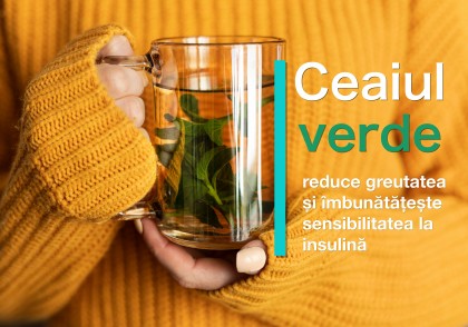 Ceaiul verde reduce greutatea și îmbunătățește sensibilitatea la insulină