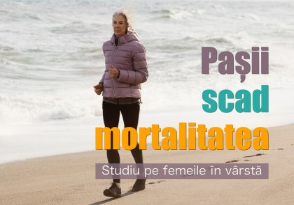 Legătura dintre numărul zilnic de pași și riscul de deces la femeile în vârstă