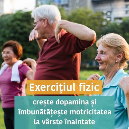 Activitatea fizică aerobică crește eliberarea de dopamină și îmbunătățește funcția motorie la vârste înaintate