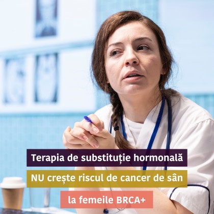 Terapia hormonală la menopauză nu crește riscul de cancer mamar la femeile cu mutații BRCA