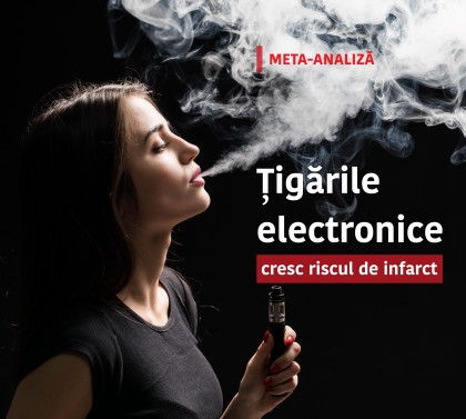 Utilizarea țigărilor electronice cresc riscul de infarct miocardic [meta-analiză]