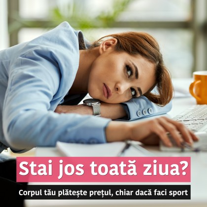Stai jos toată ziua? Corpul tău plătește prețul, chiar dacă faci sport