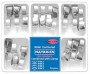 Matrici Conturate Metalice cu Maner de Fixare, Molari, set 4 / 5 tipuri, grosime 50microni, kit 16 bucati