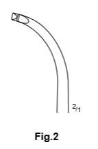 Carlig flebectomie model Dr. Oesch, angulat dreapta, Fig.2
