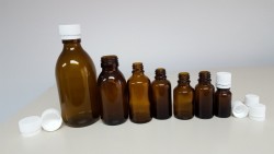 FLACON STICLA BRUN / FLACOANE BRUNE FARMACEUTICE VOLUM  250 ML