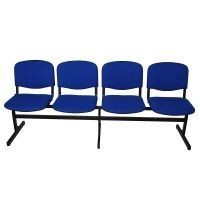 Bancheta sala de sateptare cu cadru din inox si sezut si spatar pvc.4 locuri - BS04