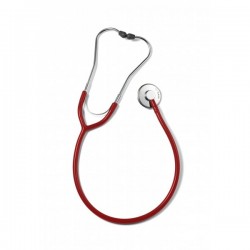 Stetoscop Erkaphon, pentru adulti, piesa de ascultare plata, 47 mm diam., aluminiu adonizat, tub rosu in forma de Y 544.00030.7590