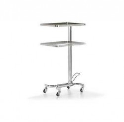 Masa instrumentar cu 2 nivele (otel inoxidabil), reglare pe inaltime hidraulica prin pedala 