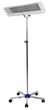 Lampă Bactericidă LBA 2X15W-S, cu montare pe stativ mobil cromat (12 m2), cu programator digital
