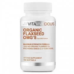 Ulei de in din seminte 1000mg 100 capsule, Omeg 3-6-9 vegetal din seminte de in