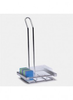 STATIV INOX PENTRU COLORAREA A 20 LAME 26*76*1 mm  / Suport ISOLAB pentru cuva macro de colorare, 20 lame