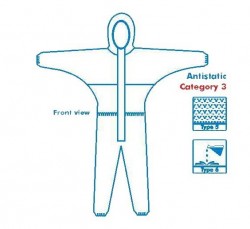 Combinezon protectie cu gluga din polipropilena