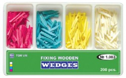 Pene interdentare din lemn,  alb(subtiri scurte), galben(subtiri lungi), albastru(mediu scurt), roz(mediu lung), 200 bucati