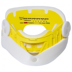 Guler cervical pediatric ajustabil, de unica folosinta, prindere Velcro, compatibil CT si RMN