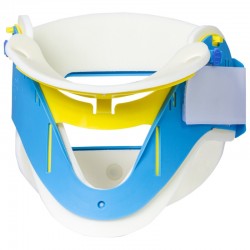 Guler cervical pentru adulti, ajustabil, de unica folosinta, prindere Velcro, compatibil CT si RMN