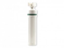 Maner din plastic pentru lame de unica folosinta cu fibra optica