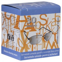 Servetele umede pentru ochelari 30 buc/cutie