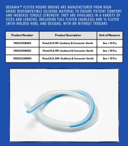 Tub de dren Fluted cu 4 caneluri