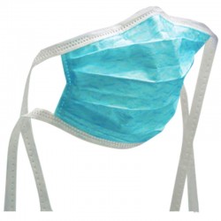Masti chirurgicale medicale, PRIMA, cu legaturi, albastre, 50 bucati