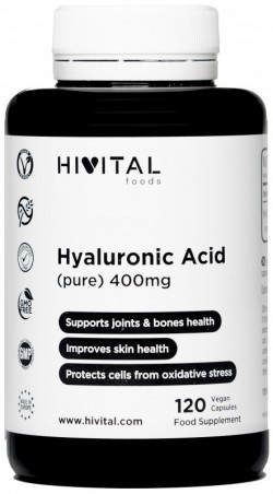 Acid hialuronic (pur) x 400mg. x 120 capsule VEGANE, HIVITAL + CADOU organizator medicamente x 28 casete