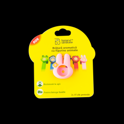 Bratara aromatica din silicon cu figurine animate pentru copii-Iepure roz