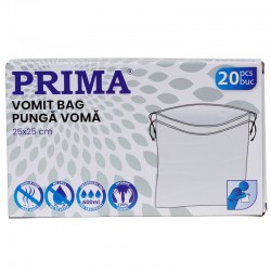 Pungi voma, PRIMA, cu pad absorbant, 600ml, 20 bucati