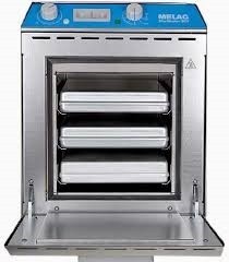 Melag Sterilizator / Etuva / Pupinel cu aer cald tip 205 – cu suport pentru 3 casete sau 3 tavi