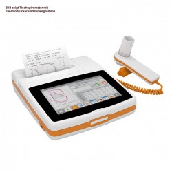 Spirometru profesional Spirolab – cu imprimanta termica integrata cu Turbina de unica folosinta FlowMIR – cu piesa bucala din carton, software MIR Spiro