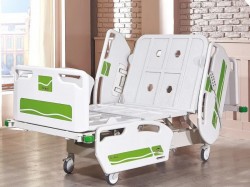 Pat spital electric cu 3 motoare  – structură din oțel vopsit electrostatic