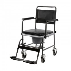 Scaun WC cu roți pentru persoane vârstnice și persoane cu dizabilități – model clasic, robust – TDN MEDICAL SRL Timișoara