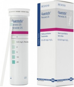 Test rapid QUANTOFIX Peroxide 25 (tub cu 100 teste) - STOC
