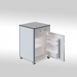 Noptieră Spital BEDSIDE-08 | Răcire Integrată | Masă de Servit | Design Lemn