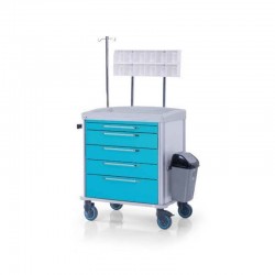 Cărucior Medicamente și Tratament CAR02 | Sertare Multiple | Profesional