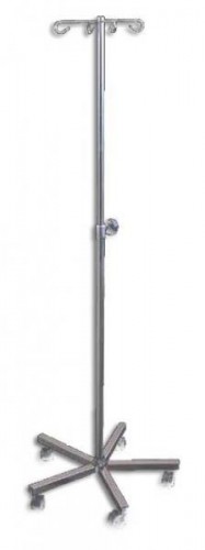 STATIV PERFUZII INOX, ROTI PENTRU DEPLASARE, CRUCE INOX. CALITATE