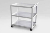 Masa mobila cu doua blaturi - metalica vopsita electrostatic, 70x43x85(H)cm