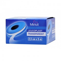 Leucoplast Plastic transparent - Minut - 2.5 cm x 5 metri