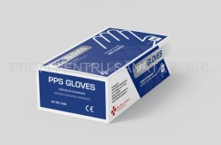 Set 100 Mănuși Nitril Nepudrate PPS Gloves, Albastre, Mărimea M