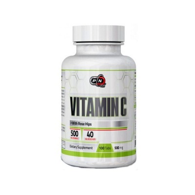 Vitamina C, 500 Mg, 100 tablete, Vitamina C este foarte importanta in producerea de colagen, carnitina si catecolamina