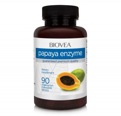 PAPAYA ENZYME, 500mg, 90 Tablete masticabile, Sustine sanatatea sistemului cardiovascular, ofera suport digestiv si imunitar, are efecte anti-inflamatorii